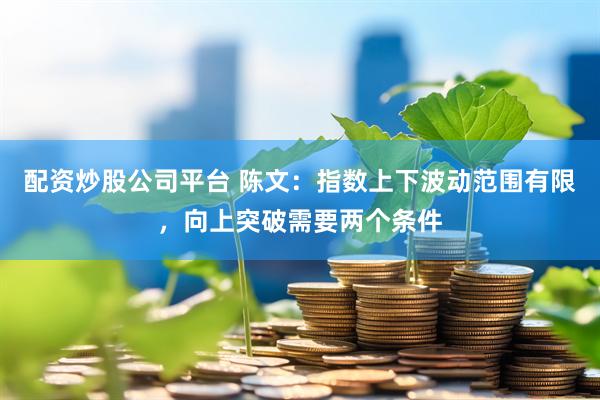 配资炒股公司平台 陈文：指数上下波动范围有限，向上突破需要两个条件